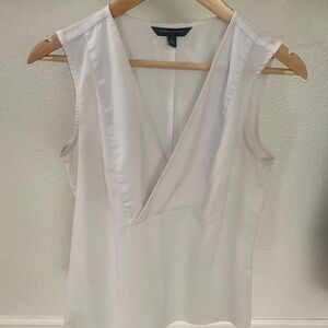 Banana Republic Cream V-Neck Blouse